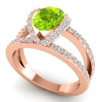 Modern Oval Halo Narmara Ring