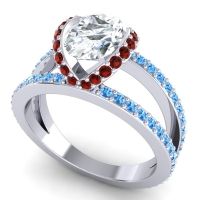 Modern Oval Halo Narmara Ring