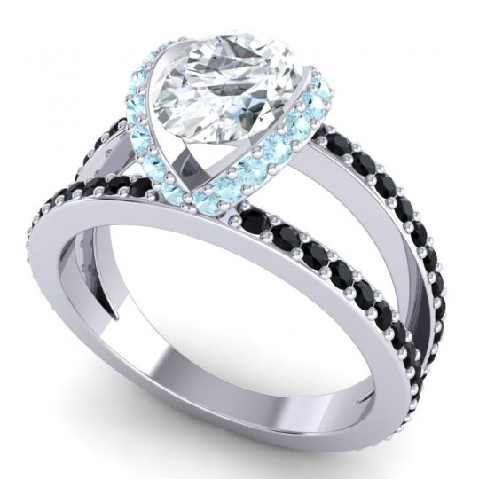 Modern Oval Halo Narmara Ring