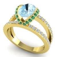 Modern Oval Halo Narmara Ring