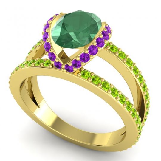Modern Oval Halo Narmara Ring