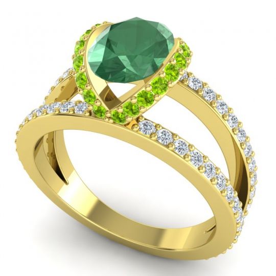 Modern Oval Halo Narmara Ring