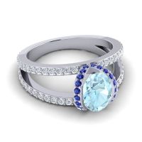 Modern Oval Halo Narmara Ring
