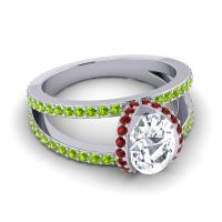 Modern Oval Halo Narmara Ring