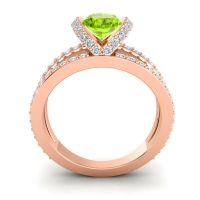 Modern Oval Halo Narmara Ring