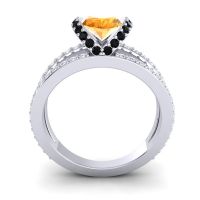 Modern Oval Halo Narmara Ring