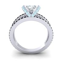 Modern Oval Halo Narmara Ring