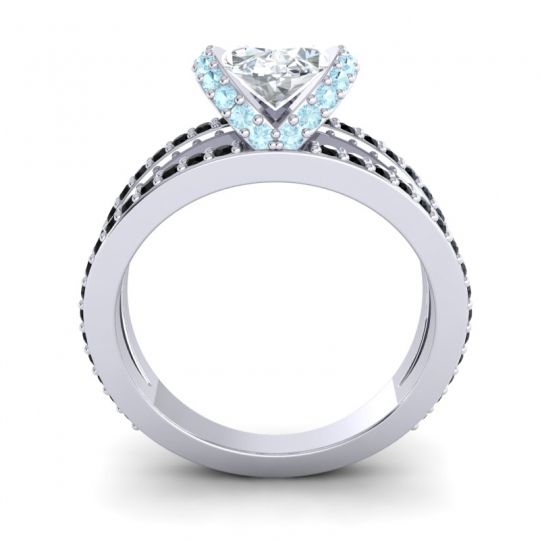 Modern Oval Halo Narmara Ring