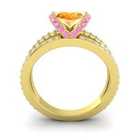 Modern Oval Halo Narmara Ring