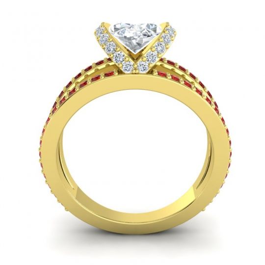 Modern Oval Halo Narmara Ring