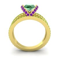 Modern Oval Halo Narmara Ring