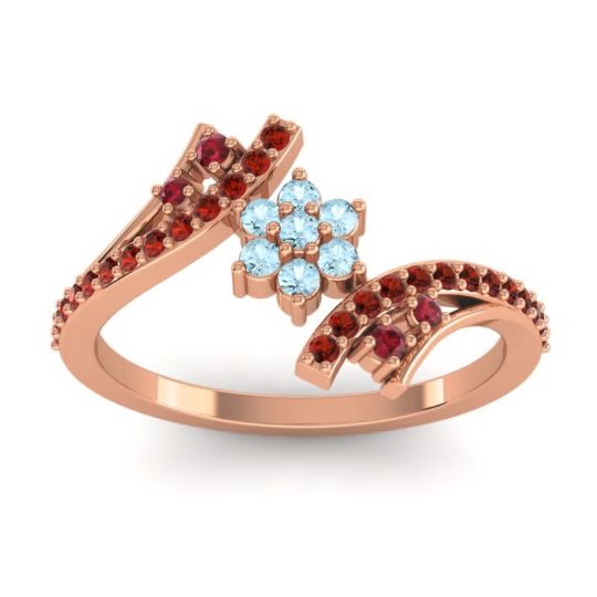 Simple Floral Pave Bypass Anvaya Ring