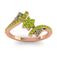 Simple Floral Pave Bypass Anvaya Ring