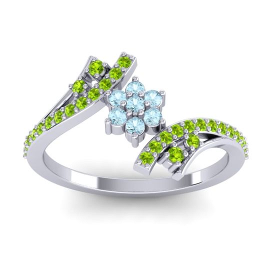 Simple Floral Pave Bypass Anvaya Ring