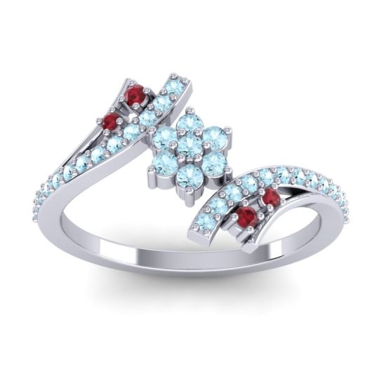 Simple Floral Pave Bypass Anvaya Ring