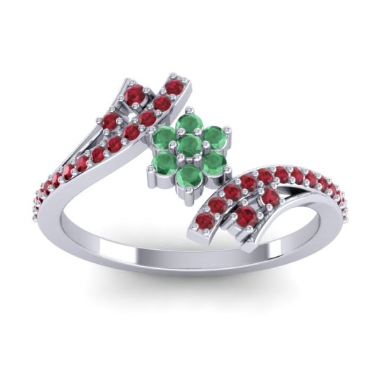 Simple Floral Pave Bypass Anvaya Ring