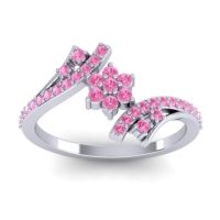 Pink Tourmaline Fashion Ring In Palladium – Anvaya Simple Ring