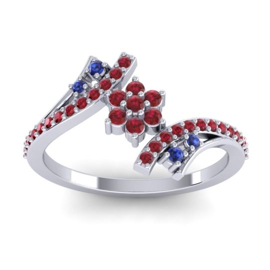 Simple Floral Pave Bypass Anvaya Ring