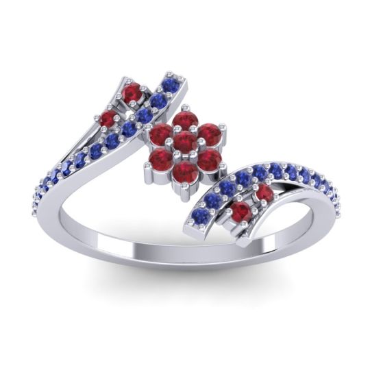 Simple Floral Pave Bypass Anvaya Ring