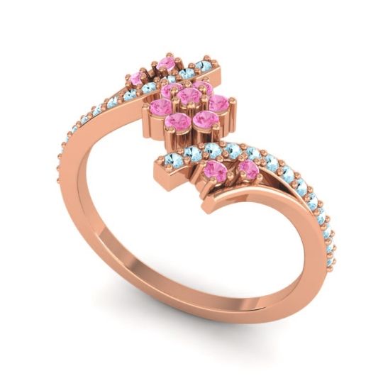 Simple Floral Pave Bypass Anvaya Ring