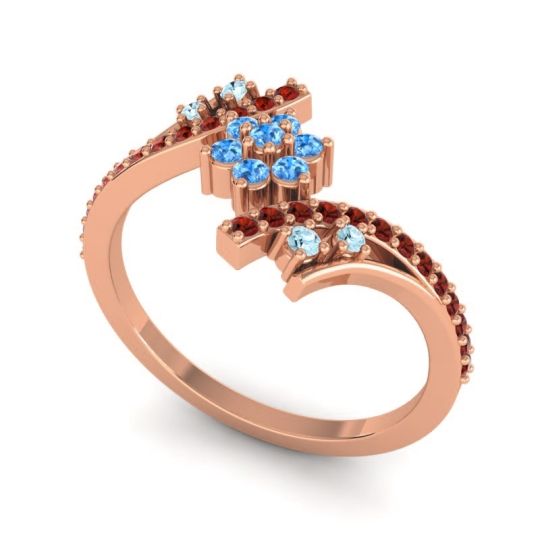 Simple Floral Pave Bypass Anvaya Ring