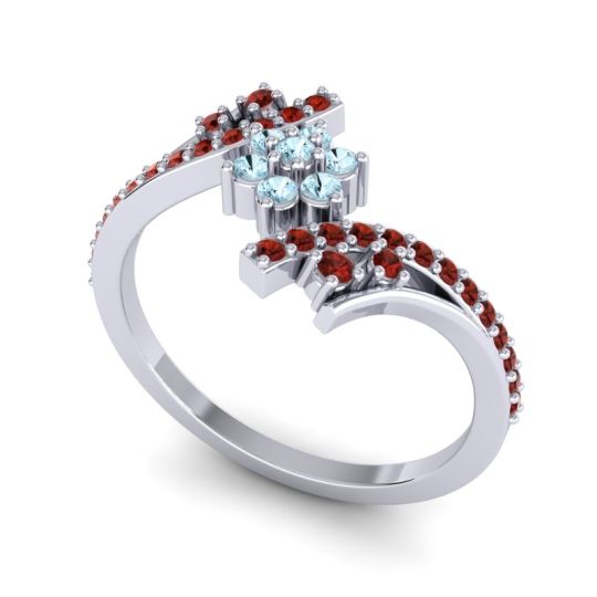 Simple Floral Pave Bypass Anvaya Ring