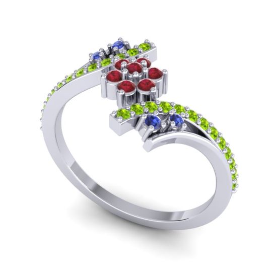 Simple Floral Pave Bypass Anvaya Ring