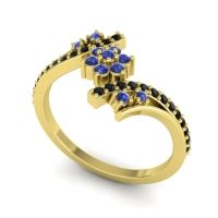 Simple Floral Pave Bypass Anvaya Ring