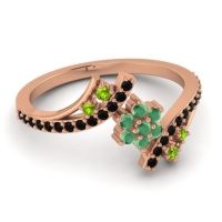 Simple Floral Pave Bypass Anvaya Ring