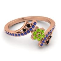 Simple Floral Pave Bypass Anvaya Ring