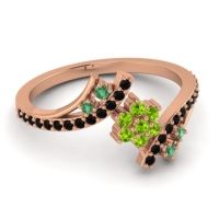 Simple Floral Pave Bypass Anvaya Ring
