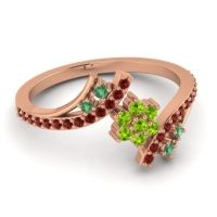 Simple Floral Pave Bypass Anvaya Ring
