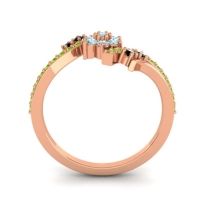 Simple Floral Pave Bypass Anvaya Ring