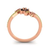 Simple Floral Pave Bypass Anvaya Ring
