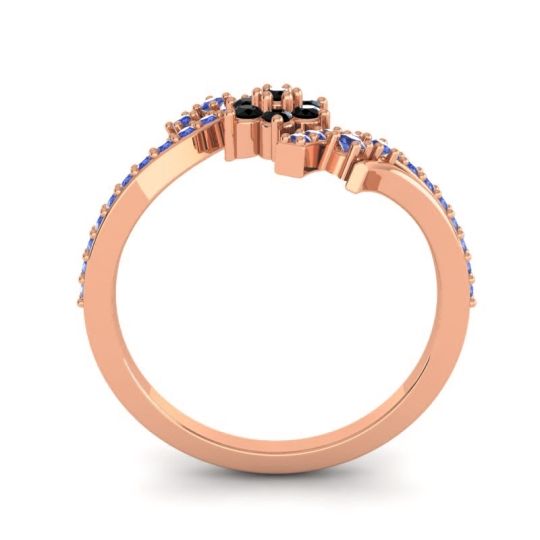 Simple Floral Pave Bypass Anvaya Ring