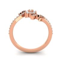 Simple Floral Pave Bypass Anvaya Ring