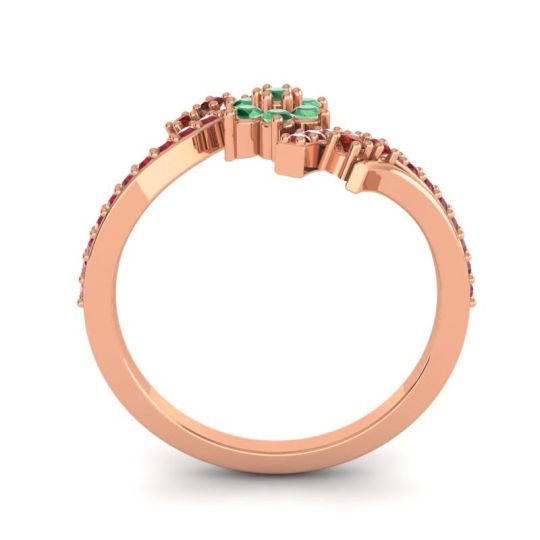 Simple Floral Pave Bypass Anvaya Ring