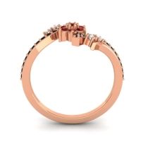 Simple Floral Pave Bypass Anvaya Ring