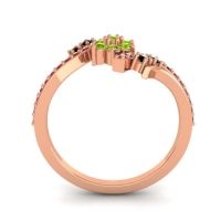 Simple Floral Pave Bypass Anvaya Ring