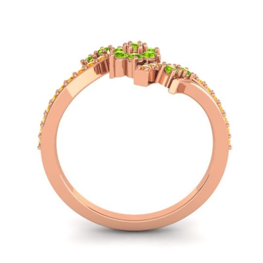 Simple Floral Pave Bypass Anvaya Ring