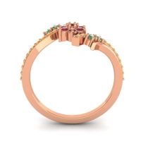 Simple Floral Pave Bypass Anvaya Ring