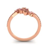 Simple Floral Pave Bypass Anvaya Ring