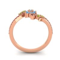 Simple Floral Pave Bypass Anvaya Ring