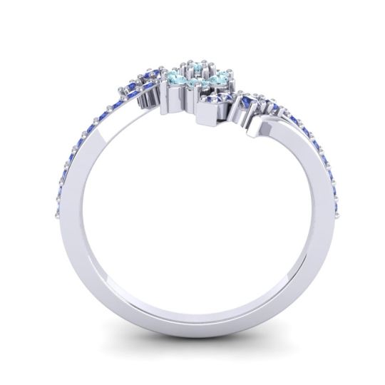 Simple Floral Pave Bypass Anvaya Ring