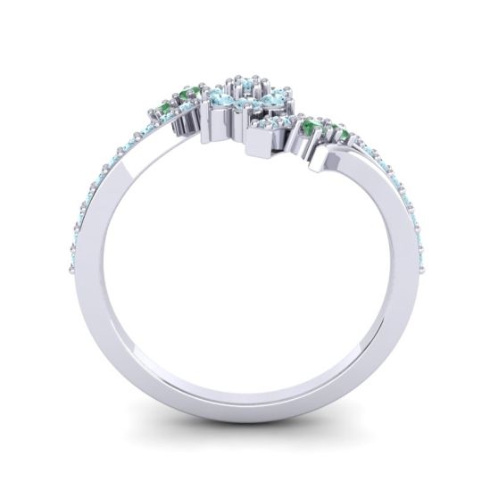 Simple Floral Pave Bypass Anvaya Ring