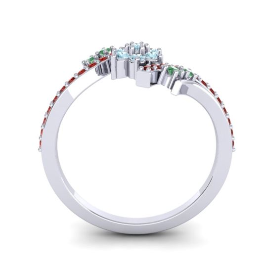 Simple Floral Pave Bypass Anvaya Ring