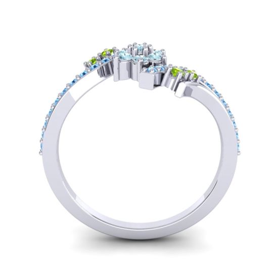 Simple Floral Pave Bypass Anvaya Ring