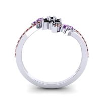Simple Floral Pave Bypass Anvaya Ring