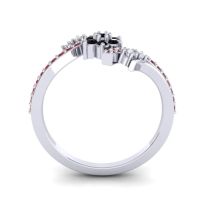 Simple Floral Pave Bypass Anvaya Ring