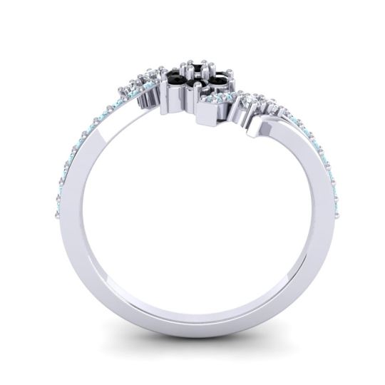 Simple Floral Pave Bypass Anvaya Ring